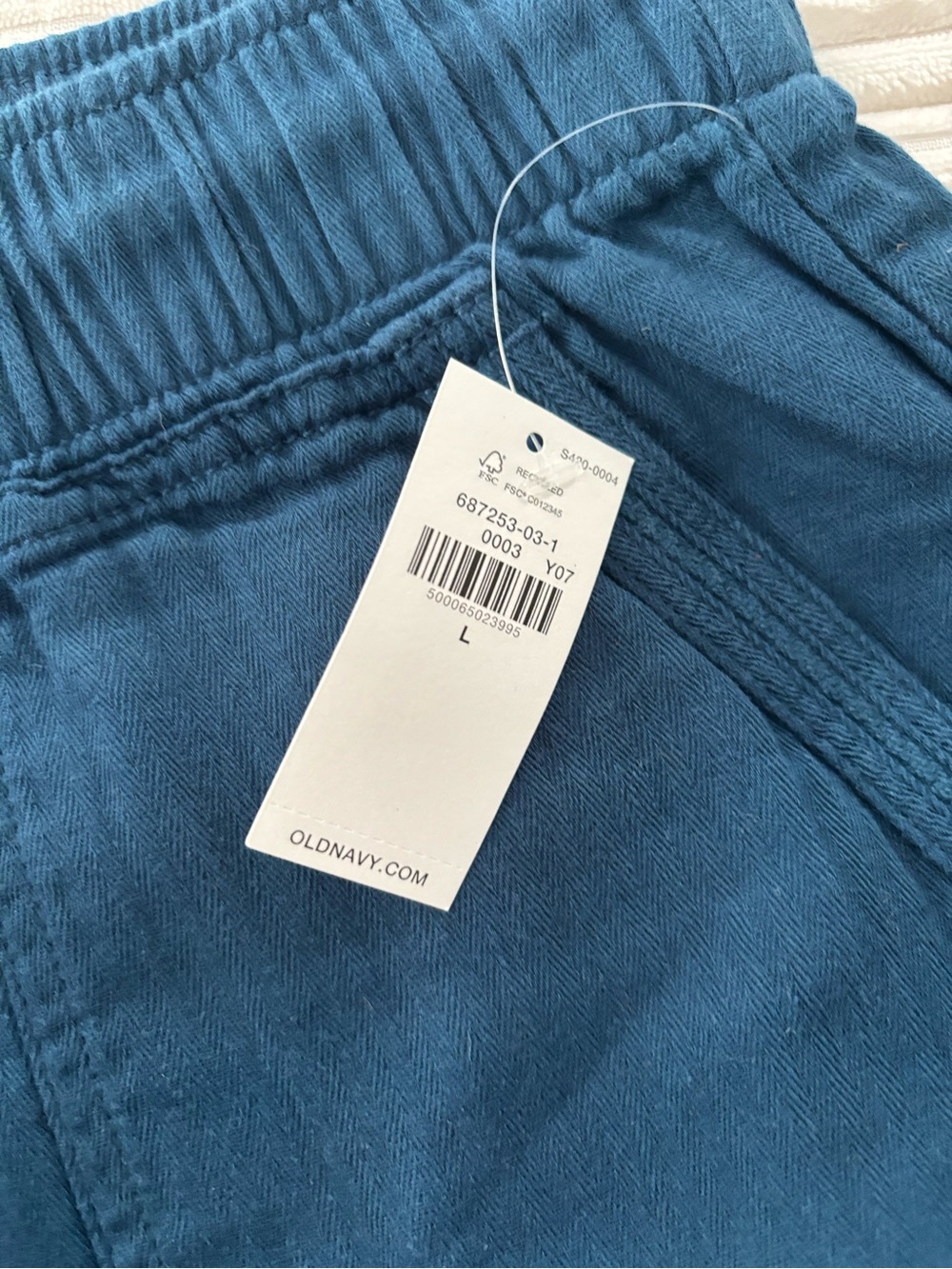 Old Navy Blue High-Waist Drawstring Pocket Shorts - Picture 2 of 3